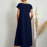Gabrielle — Vestido Fluido com Elegância Atemporal