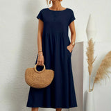 Gabrielle — Vestido Fluido com Elegância Atemporal