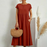 Gabrielle — Vestido Fluido com Elegância Atemporal