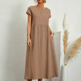 Gabrielle — Vestido Fluido com Elegância Atemporal