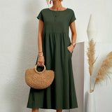 Gabrielle — Vestido Fluido com Elegância Atemporal