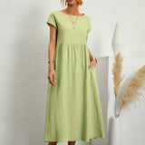 Gabrielle — Vestido Fluido com Elegância Atemporal