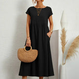 Gabrielle — Vestido Fluido com Elegância Atemporal