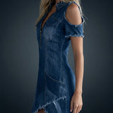 Olivia|Vestido Ganga Feminino-Corte Solto & Estilo Chic