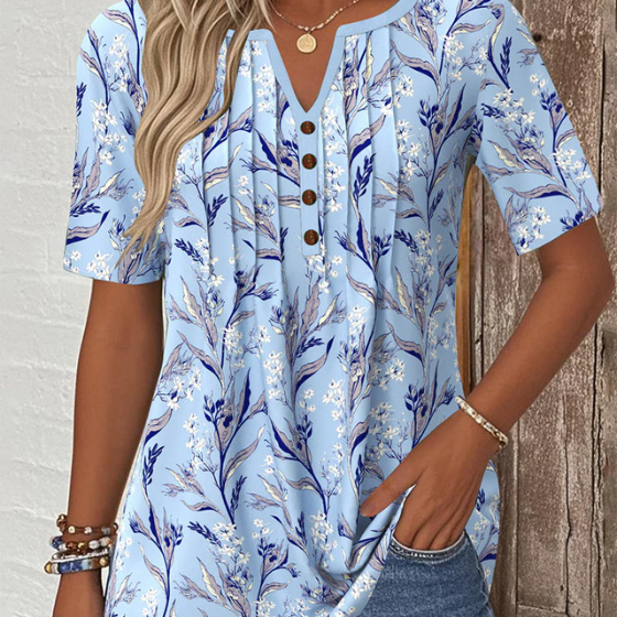 Carlota | Blusa com estampado de flores