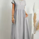Gabrielle — Vestido Fluido com Elegância Atemporal