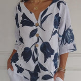 MATILDE | BLUSA FLORAL RESISTENTE COM CHARME REFINADO