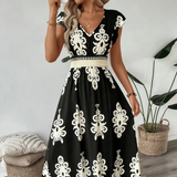 Alice - Vestido Longo barroco com decote em V
