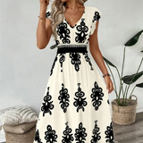 Alice - Vestido Longo barroco com decote em V